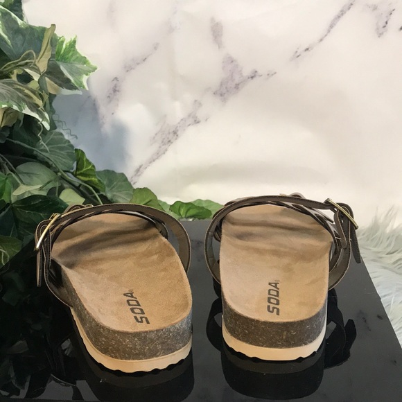 5🌟Review Braided Strap Buckle Taupe Womens Sandal - Picture 8 of 8